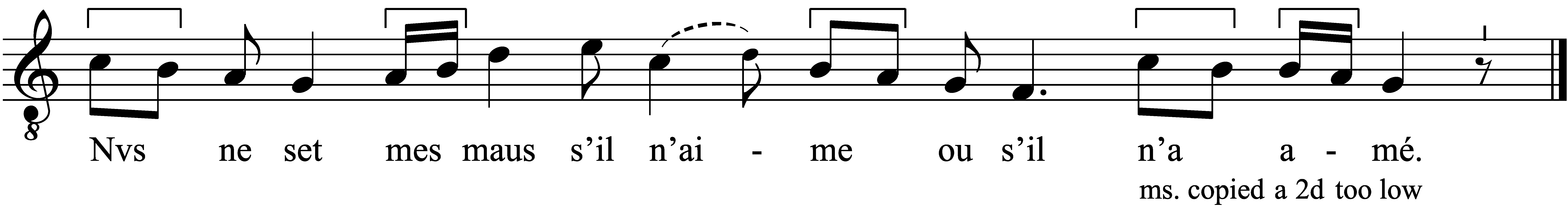 Refrain musical notation